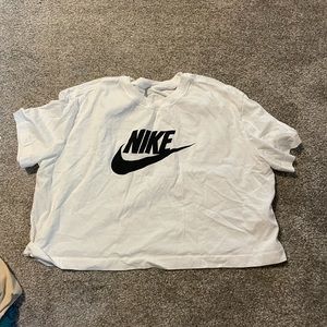 White athletic crop top